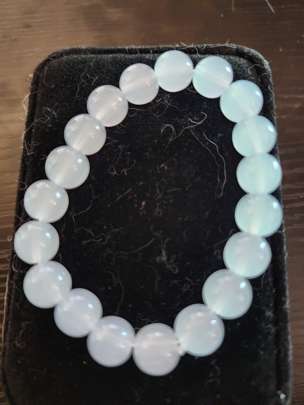 Light Blue Beaded Stretch Bracelet
